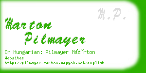 marton pilmayer business card